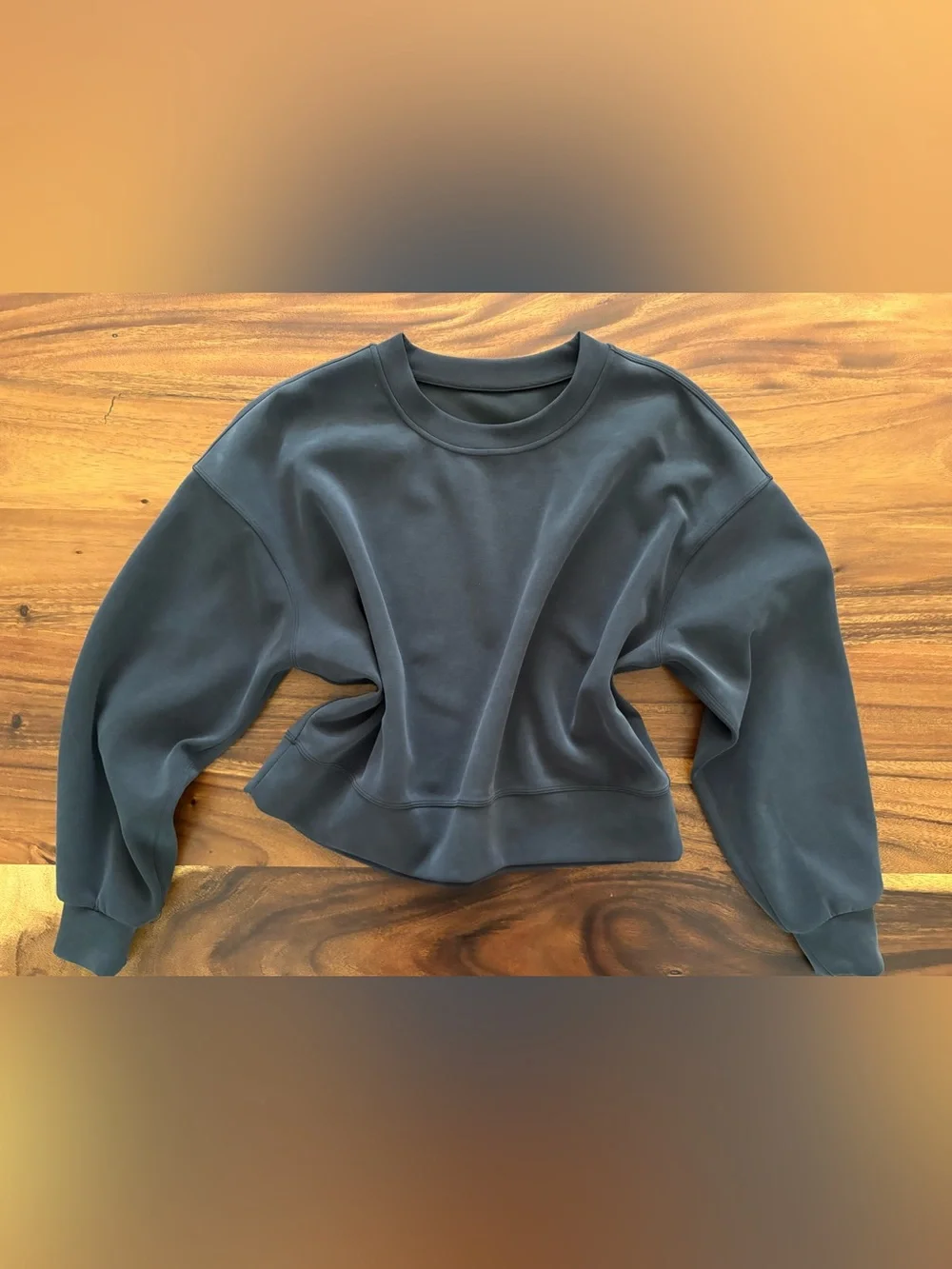 Lululemon Perfectly Oversized Cropped Softstreme Sweatshirt In Black Size 8